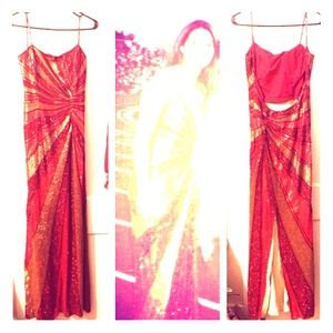 Formal - Red and Gold Burst