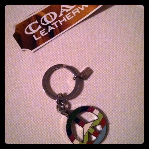 Coach peace sign keyfob.📛reserved📛