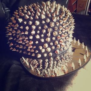 Silver spiked hat