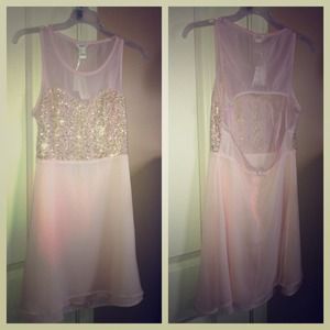 Forever 21 pink sparkle dress