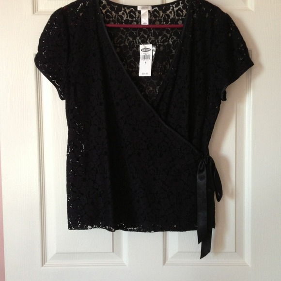 🔴REDUCED🔴Old Navy Black Wrap w/ Side Tie