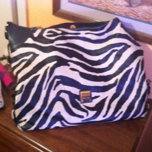 A zebra striped Dooney and Bourke Purse
