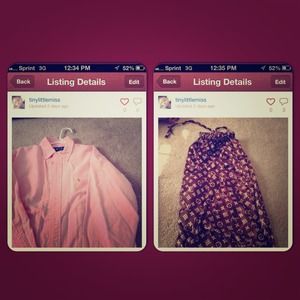 Silk LV PJs & Pink linen PRL  button dwn