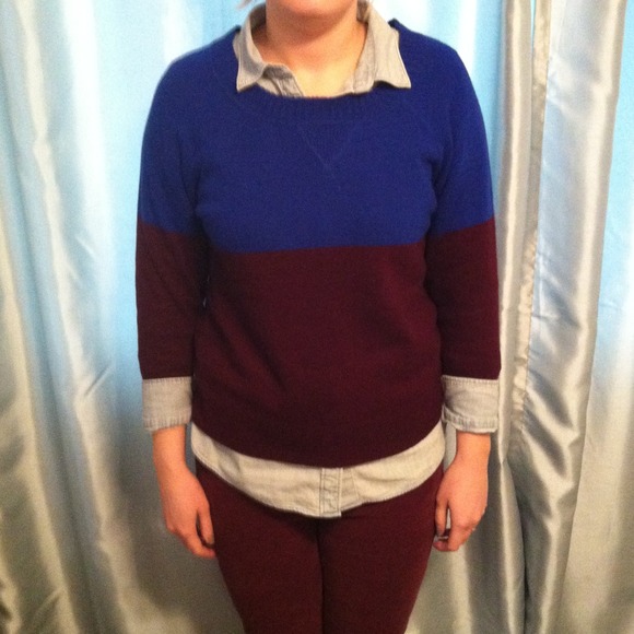 REDUCED! J. Crew colorblock sweater. Sold out.