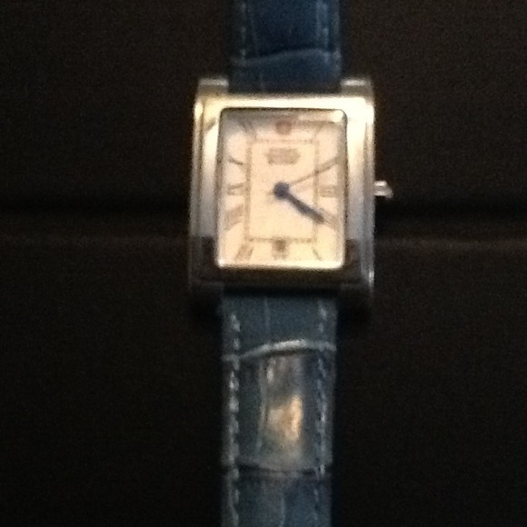 Sea blue Swiss Army watch