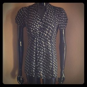 SOLDBow Printed Sheer Blouse