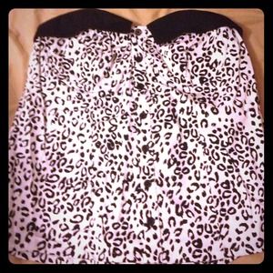 💗Traded💗Black and white cheetah dress tube top