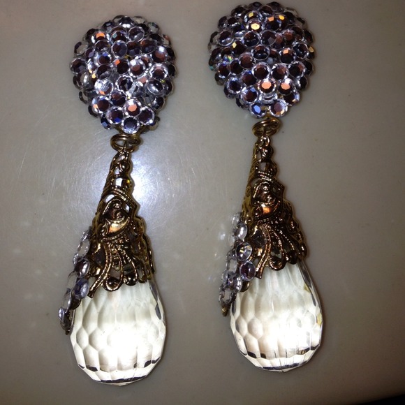 Vintage Crystal Ear Rings