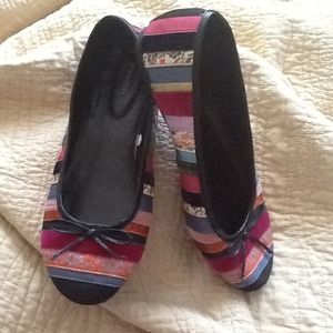 Ribbon Fabric ballet flats