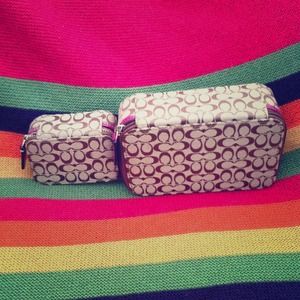 Coach jewelry & medicine travel cases