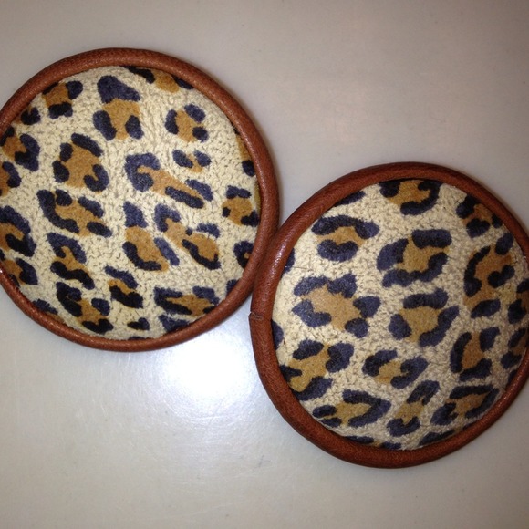 Vintage Animal Print Clip On Ear Rings