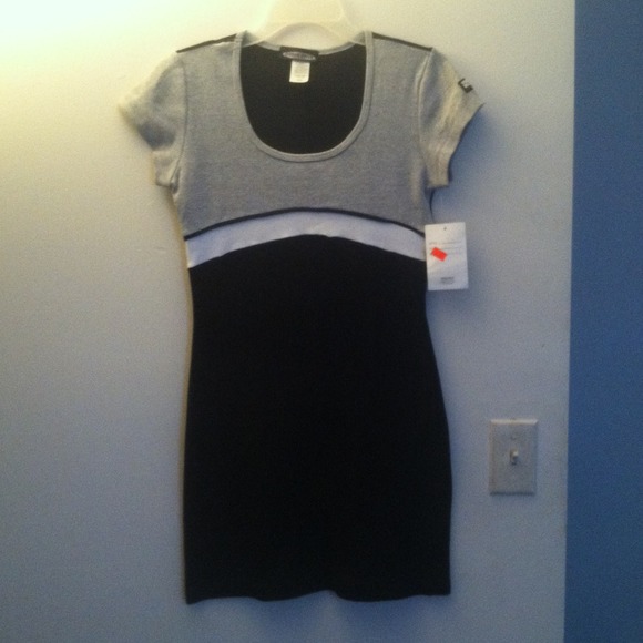 Black and gray dress