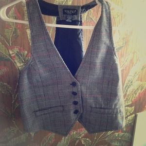 Black white and pink vest