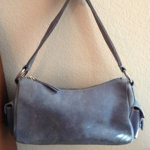 Banana Republic Suede Handbag in Baby Blue