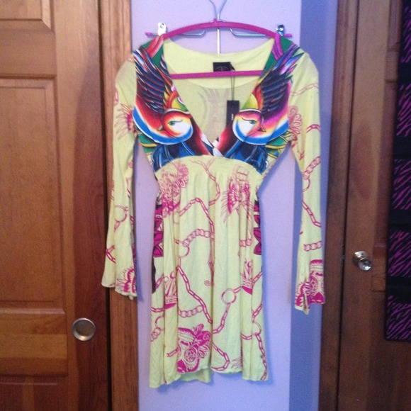 REDUCED!!!!Juniors xl Christian Audigier dress