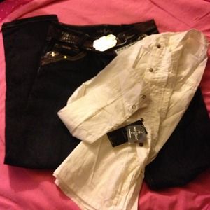 Pants and button down shirt