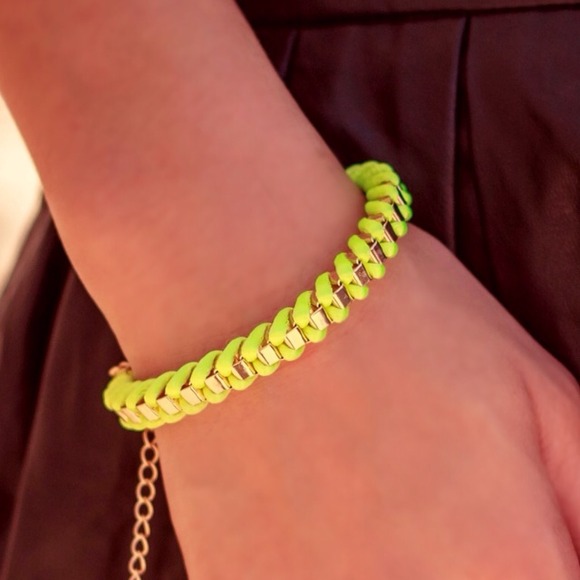 Neon yellow friendship bracelet