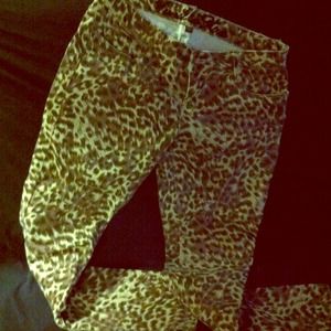 Reserved!!!! Cheetah print jeans