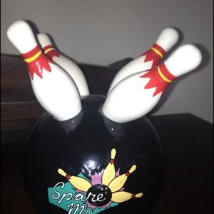 Bowling ball / pin cheese spread.