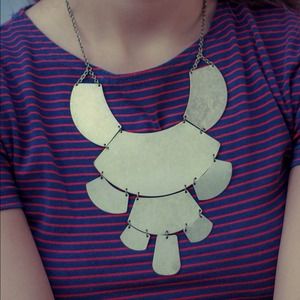 Bronze plated ornamental necklace