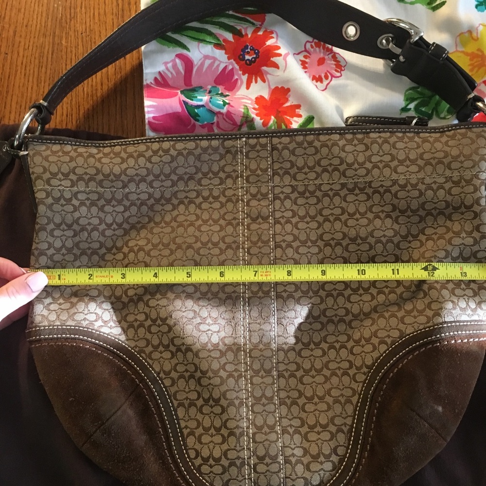 Brown leather original Coach hobo - Picture 3 of 6