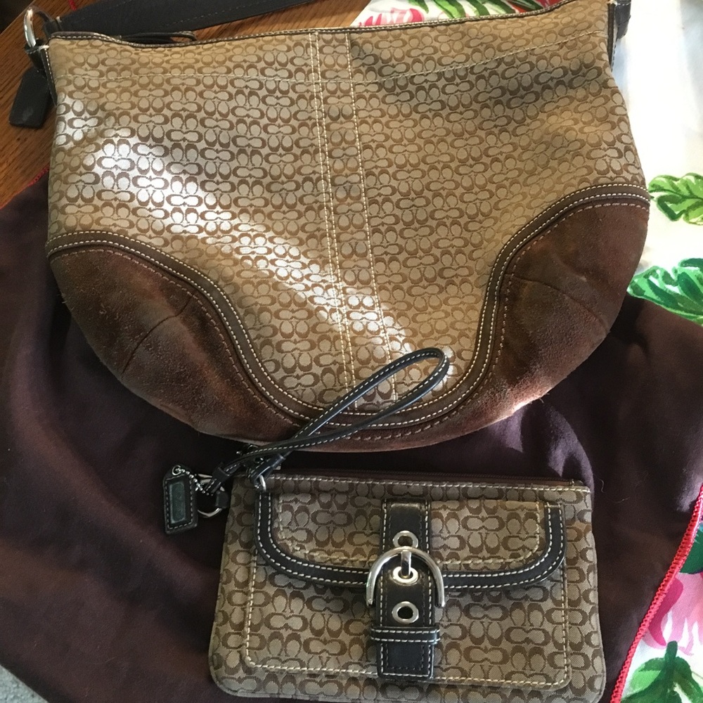 Brown leather original Coach hobo - Picture 6 of 6