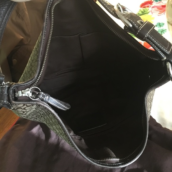 Brown leather original Coach hobo - Picture 5 of 6