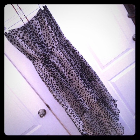 Cheetah pattern hi low dress