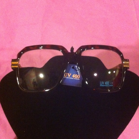 Brown Retro frames 80's fashion (Run DMC replica) - Picture 4 of 4