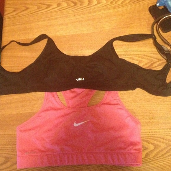 Nike and Victoria Secrets sports bras