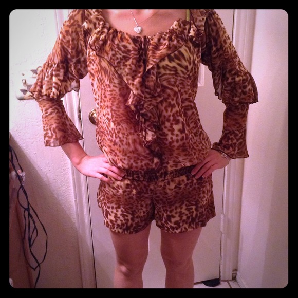 A leopard romper