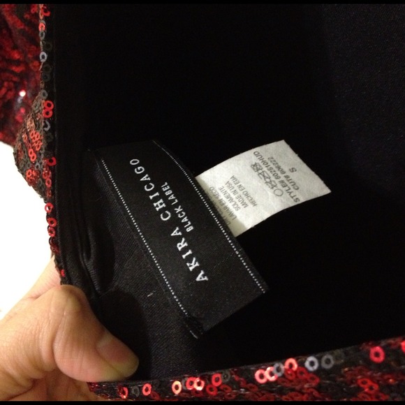 Akira black label sequin red party dress - Picture 3 of 4