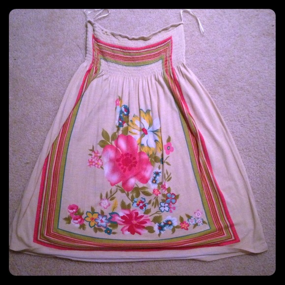 Urban Outfitters Nude Flower Tube Dress