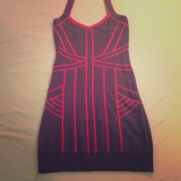 Gray/Red dress