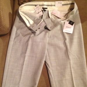 Grey crop dress pants