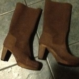 Sanita suede platform boots.