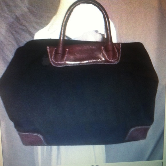 REDUCED Black Canvas/Brown Leather Levenger Tote