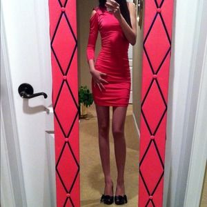 🍉SOLD Pink One Shoulder Slinky Dress