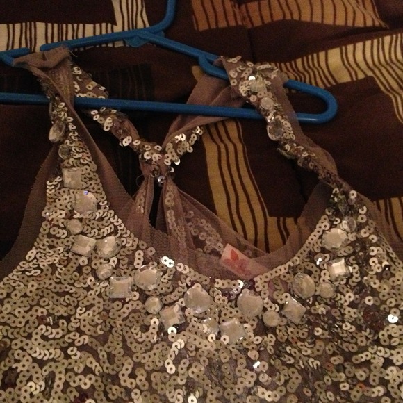 Traded!!!!!! Racerback sequined top - Picture 2 of 2