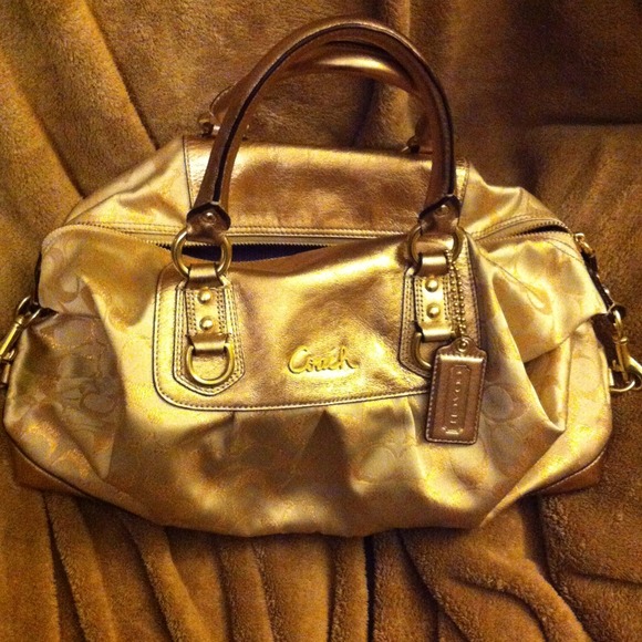 Gold coach purse authentic