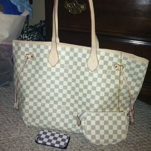 LV damier azur neverful gm
