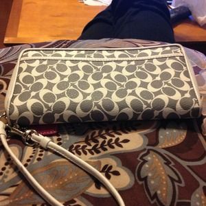SOLD***Coach coated canvas wallet
