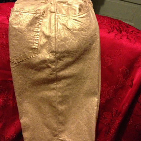 Bebe gold shimmer pants