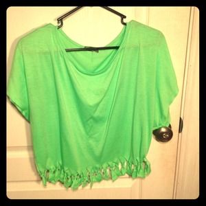 Lime Green fringed Hi shirt