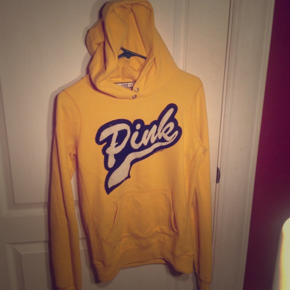 Victoria's Secret Jackets & Blazers - Yellow Victoria's Secret Pink Hoodie Victoria's Secret Jackets & Blazers - Yellow Victoria's Secret Pink Hoodie