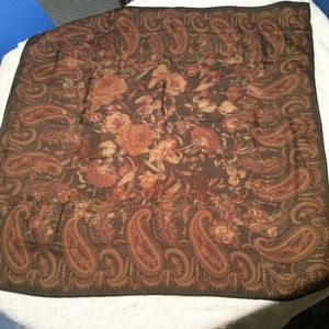 Ralph Lauren floral and paisley silk scarf