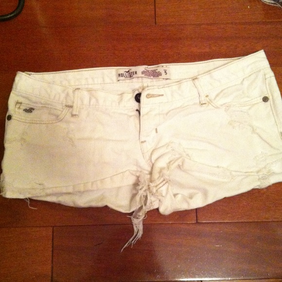 Hollister white shorts