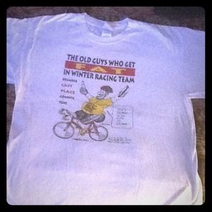 Old guys who get fat in winter racing Tshirt
