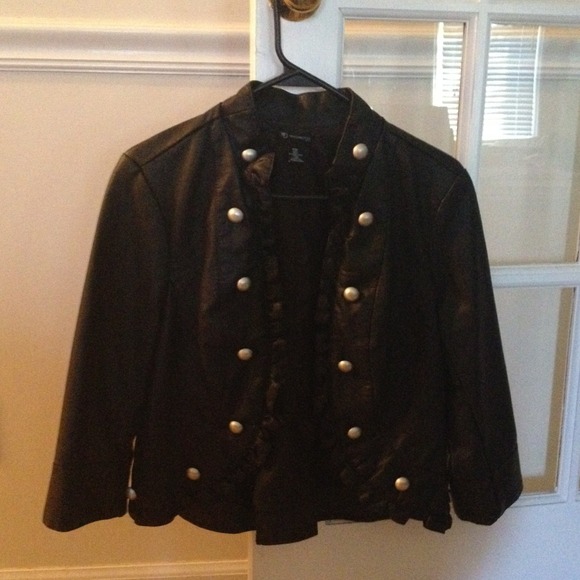 Black Faux Leather Jacket by New Directions PM