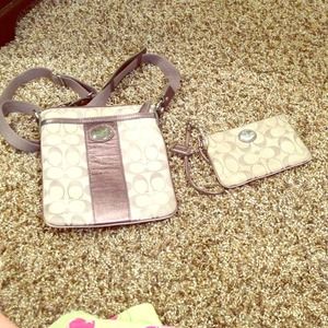 Coach purse and zipper wallet bag